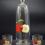 Schnapsset handgemalt, 3 teilig "Apfel"