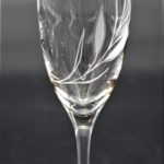 Sektglas einzeln mit "Blatt" Dekor